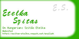 etelka szitas business card