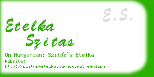 etelka szitas business card